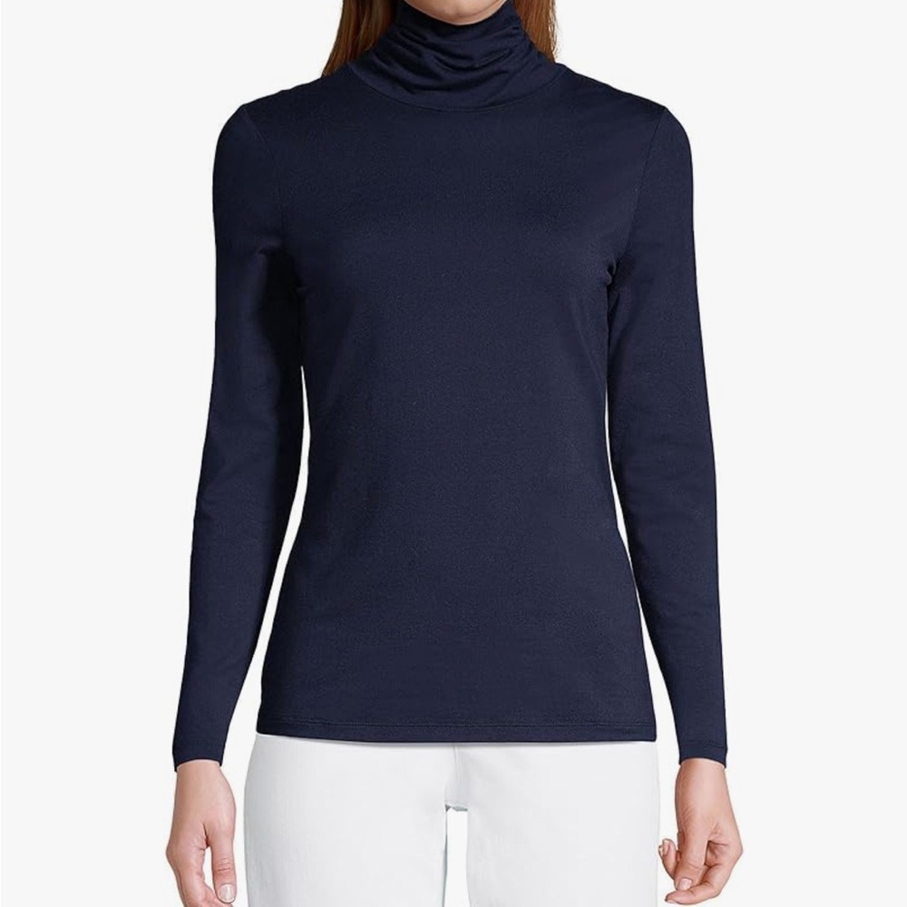 Amazon Blue Turtle Neck Sweater with Long Sleeves
